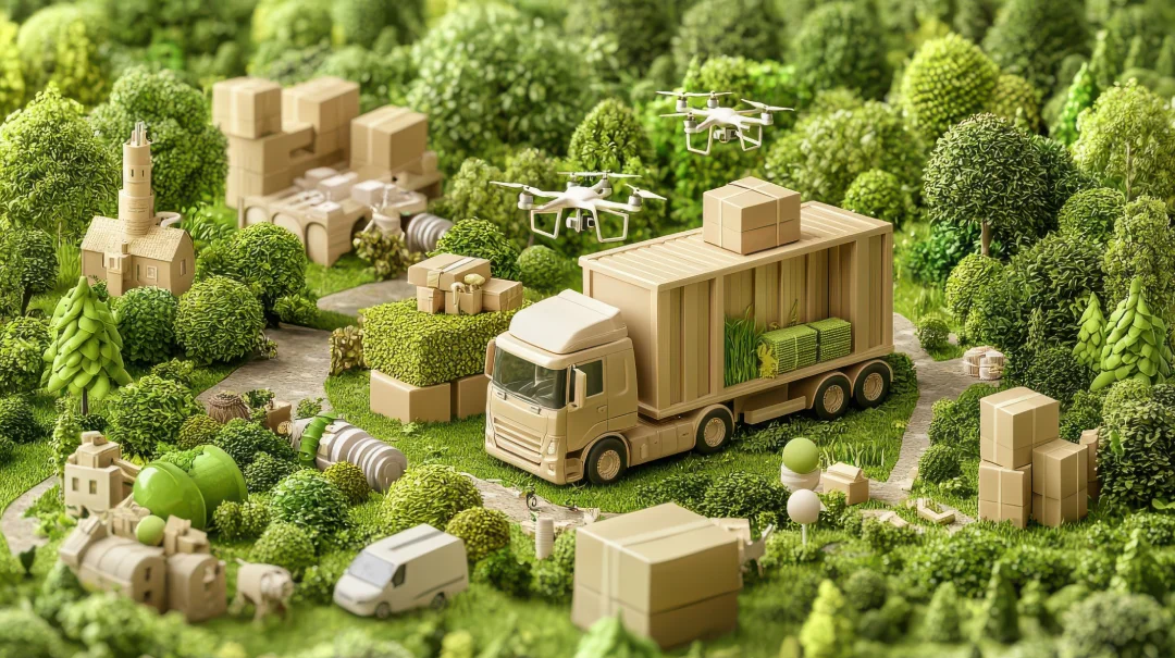 Transporte verde logística sostenible